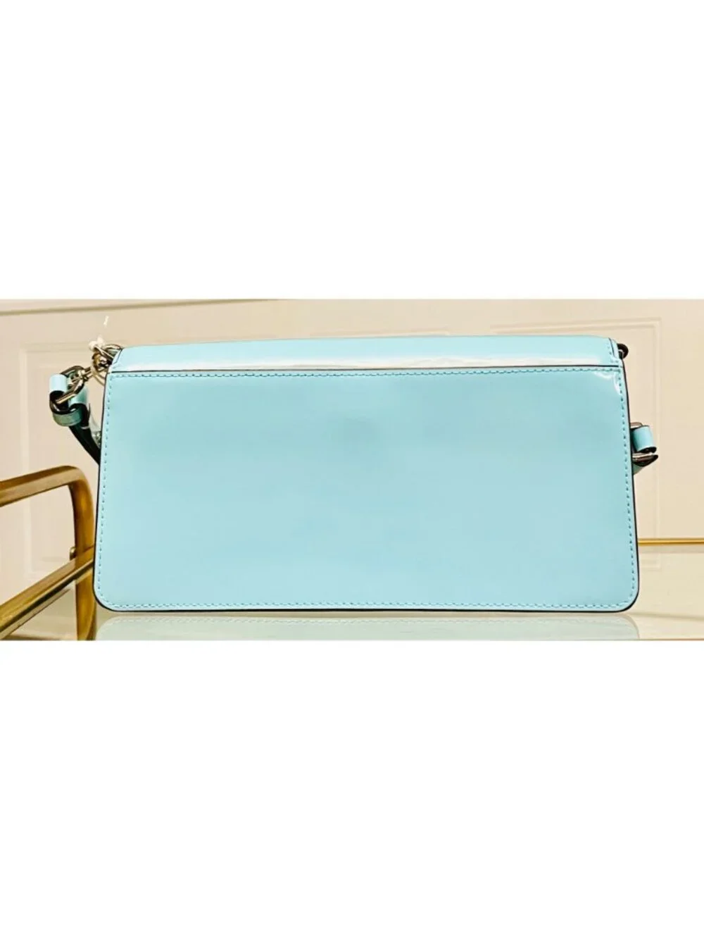 Tory Burch Robinson Blue Emerson Convertible Shoulder Bag
